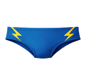 sunga masculina azul com estampa de raios laterais