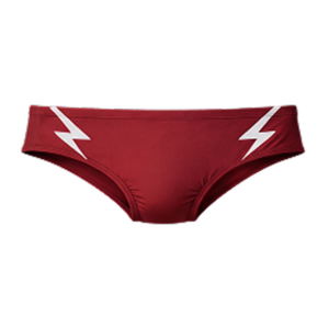 sunga masculina vermelha com estampa de raios laterais